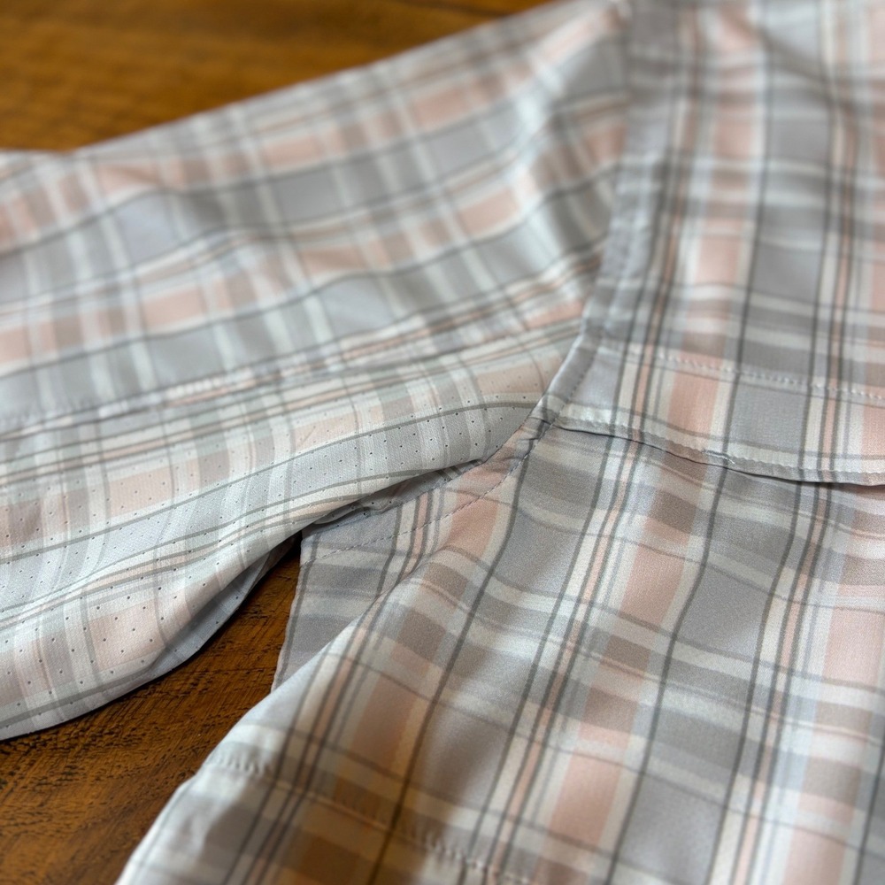 NWT Huk Performance Fishing Mens Tide Point Woven Plaid Long Sleeve Shirt Medium - Picture 7 of 11